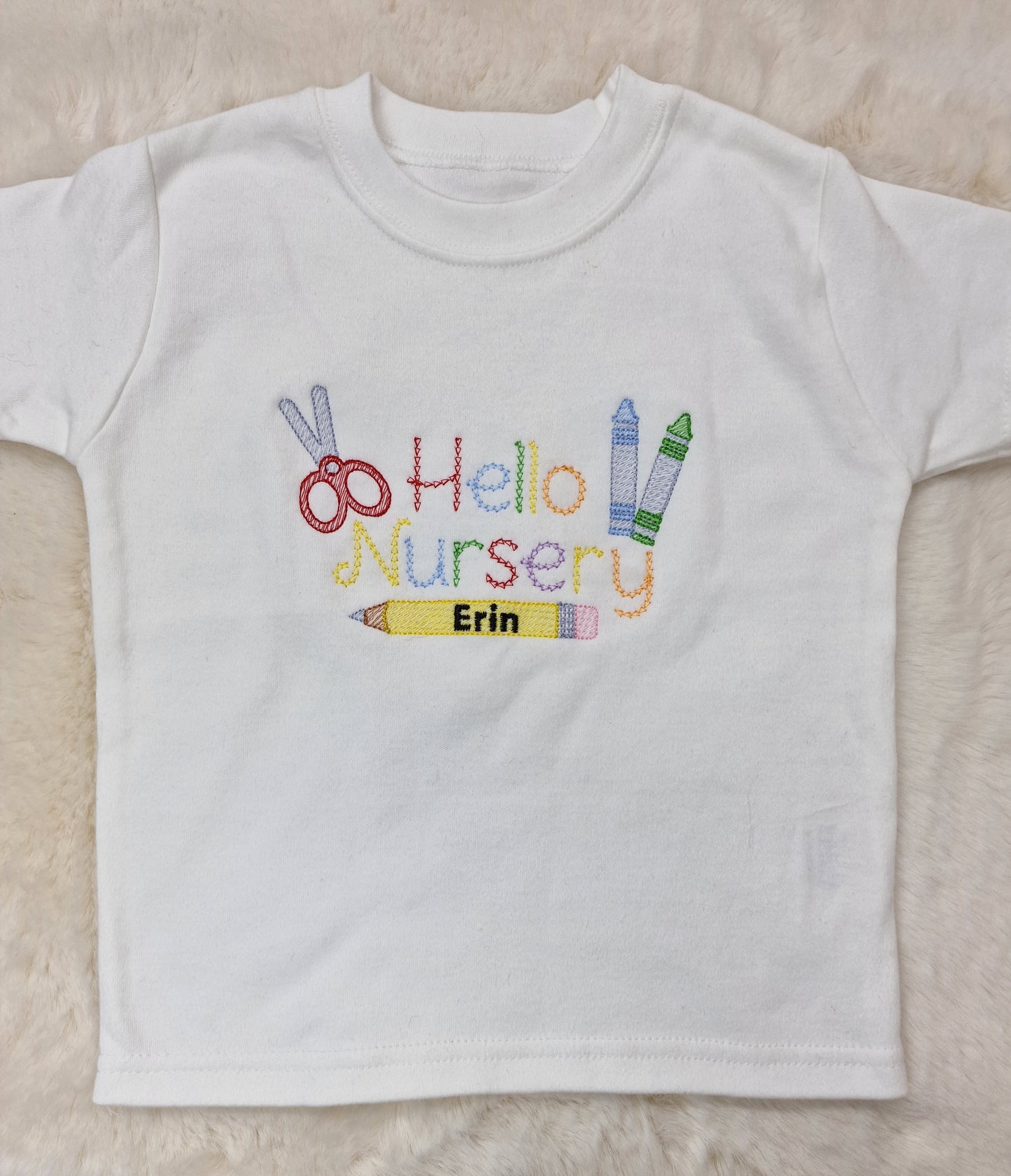 Hello Nursery Embroidered top