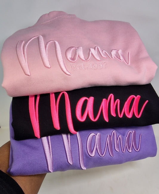 3D Embroidered Mama Sweater