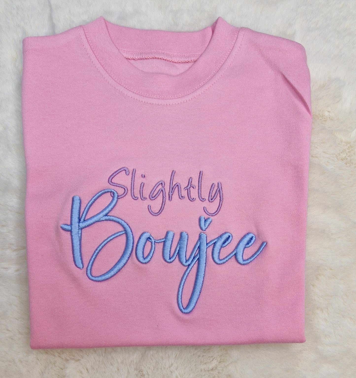 Children's 3D embroidered Slightly Boujee T-shirt