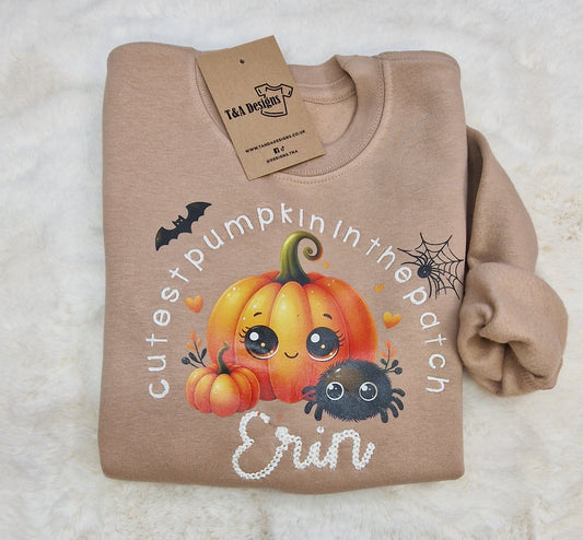 Cutest pumpkin in the patch personalised sweater