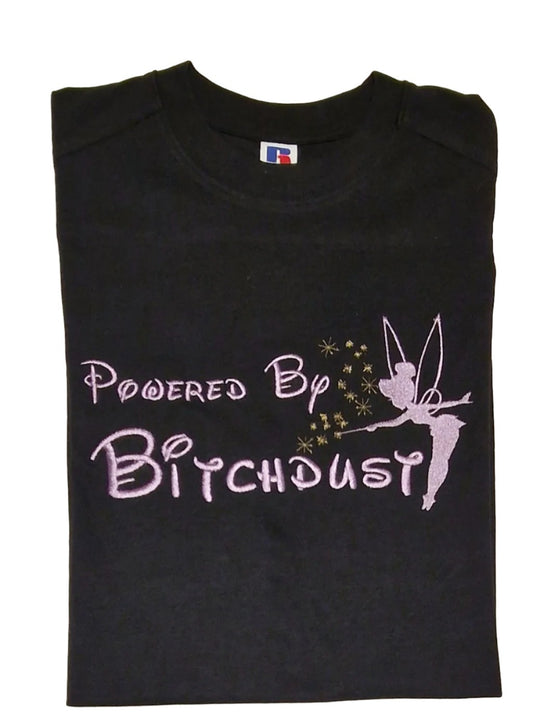 Powered by Bitchdust embroidered T-shirt