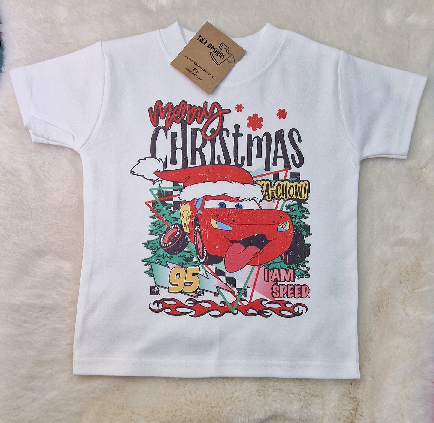 Kids Racing Car Christmas T-shirt!