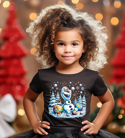 Children's Funny Snowman Xmas T-shirt