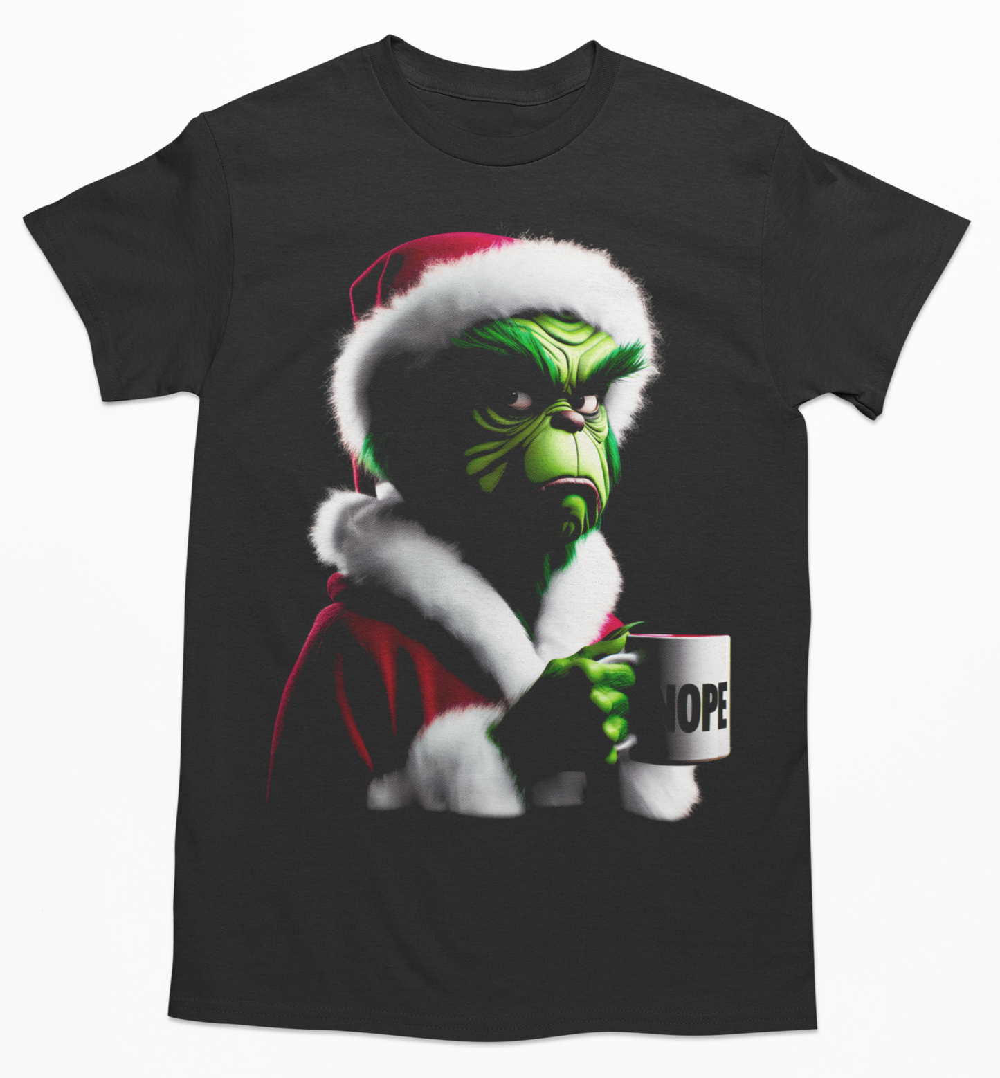 Grumpy Green Santa Nope T-shirt