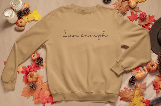 I am enough Embroidered Sweater