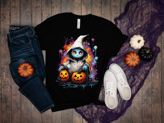 Ghost with pumpkins Graphic T-shirt