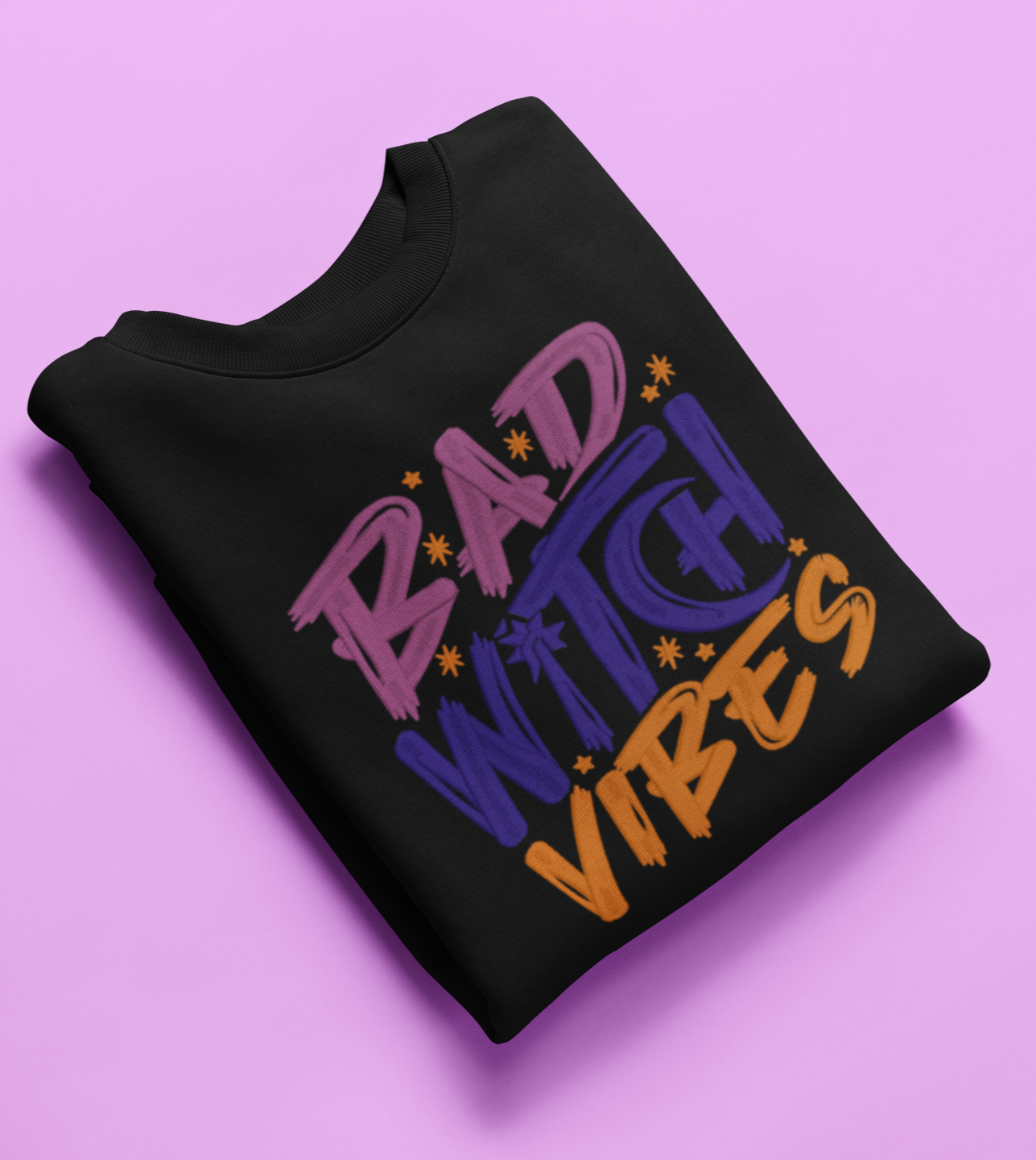 Bad witch vibes embroidered sweater