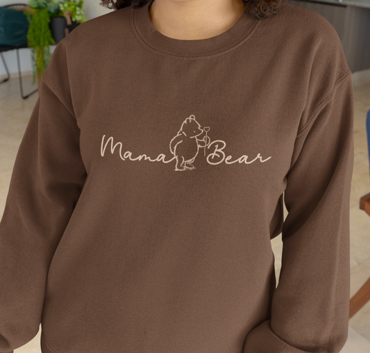 Mama Bear Embroidered Sweater