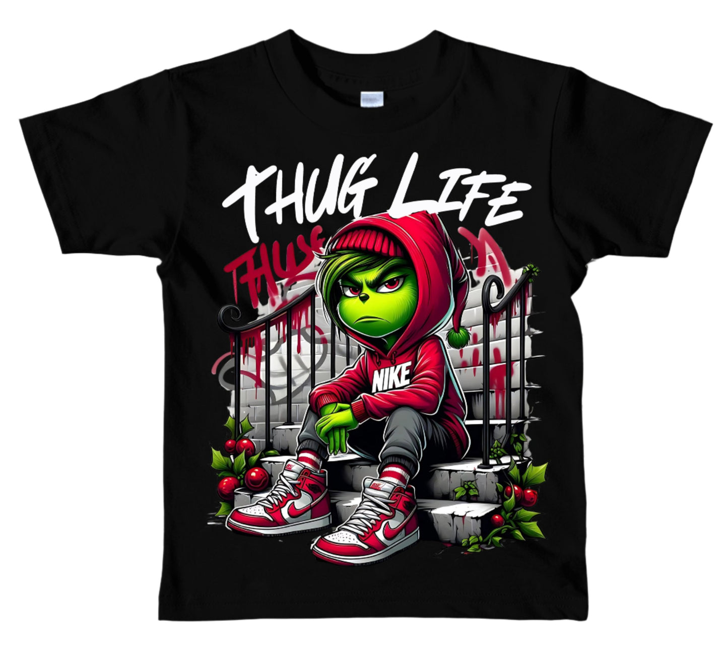 Thug Life Grinch Christmas T-shirt