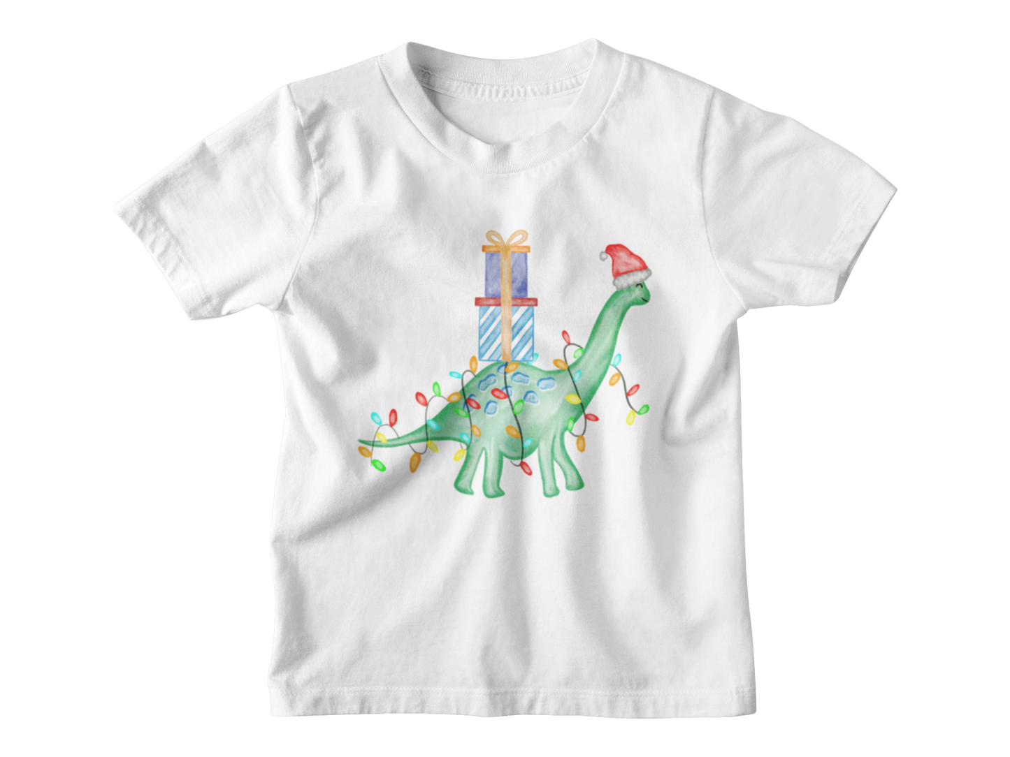 Christmas dinosaur T-shirt
