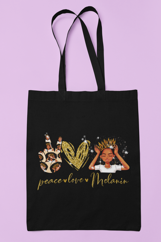 'Peace Love Melanin' Tote bag