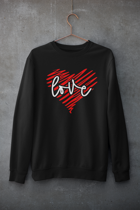Scribble heart Love Sweatshirt