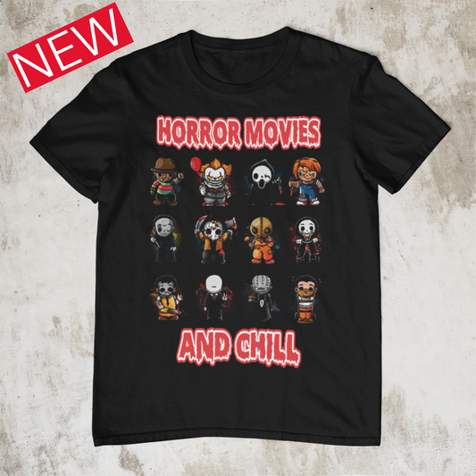 Horror movies and chill Halloween Graphic Tee